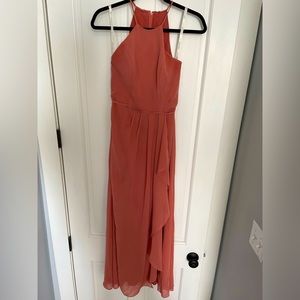 David’s Bridal Sedona Bridesmaid Dress - High Neck Chiffon